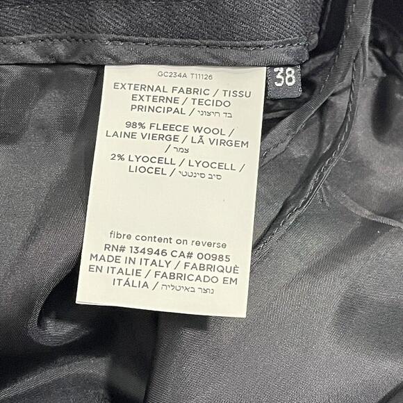 TOM FORD Size 38 Italy Solid Black Wool Blend Pleat Front Designer Pencil Skirt - Picture 5 of 11